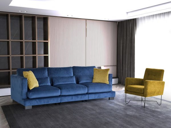 itališki minkšti baldai namams monoidėja sofa su plunksnų užpildu