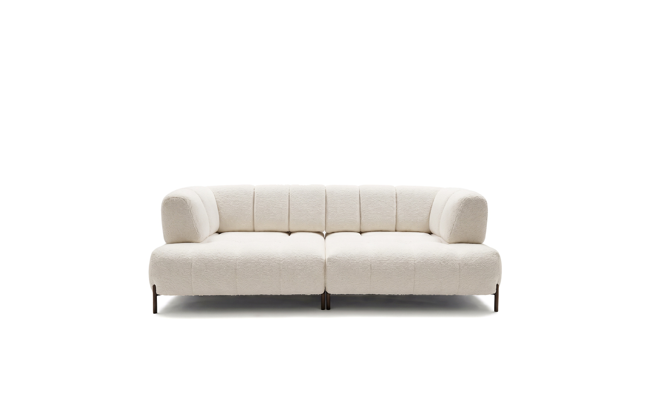 Modulinė dvivietė sofa su įsėdimo gylio reguliavimu